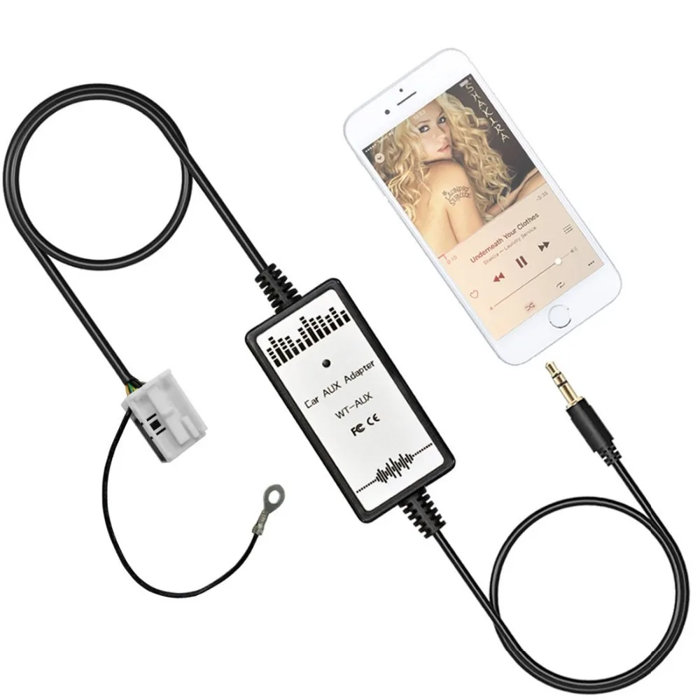 Автомобильный стерео 3 5 мм Дополнительный аудиокабель в Вход адаптером AUX Jack Mp3