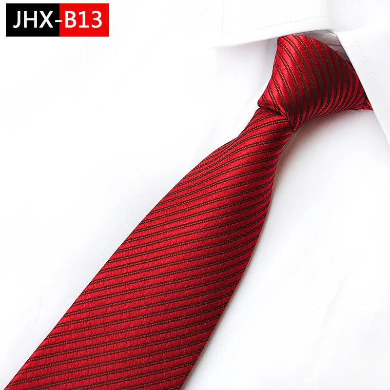 JHX-B13 Красный свадебный галстук мужской нарядный деловой Свадебный галстук для жениха профессиональный красный винный галстук 8 см мужской галстук - Цвет: JHX-B13