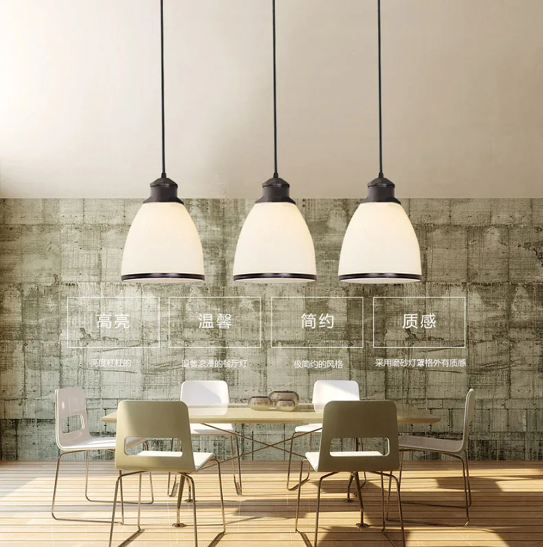 

Creative Pendant Light Retro Industrial Bar Iron white bedroom Mediterranean restaurant lighting retro bar 3 Heads Pendant Lamps