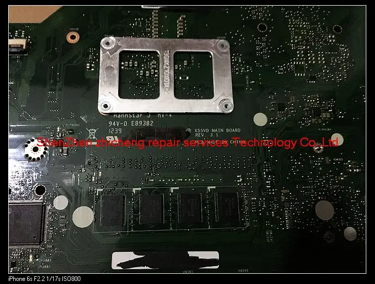 Основная плата для ноутбука ASUS X55VD X55VDR с процессором I3, 2 Гб DDR3 и интегрированной графикой, версия 3.1.