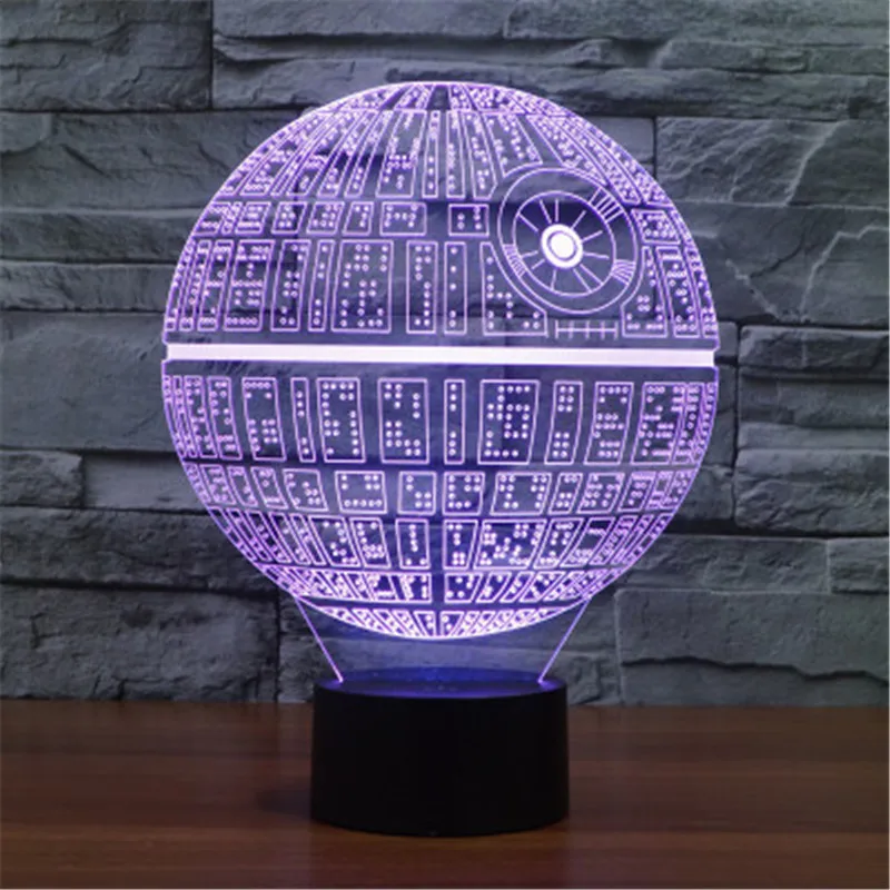 New Star Wars Death star 3D LED Night Light Touch Switch Table Lamp USB 7 Color Room Decor Colorful Lighting for Gift | Лампы и