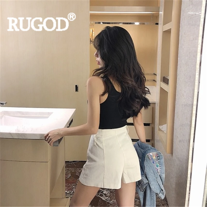 Шорты RUGOD женские с высокой талией на молнии 2019 | Женская одежда