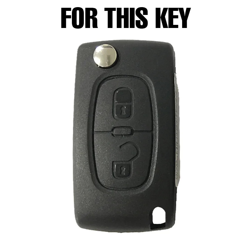 Силиконовый чехол с двумя кнопками для Peugeot 308 207 307 807 Citroen C3 Picasso C Crosser C4 Dispatch C8|fob