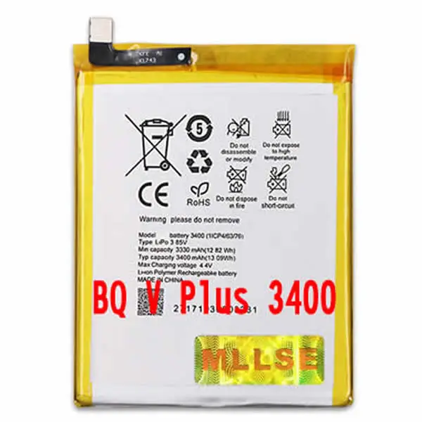 Аккумулятор BQ 3100 3400 для BQ Aquaris X Pro V Plus код отслеживания батареи - Цвет: BQ 3400 V Plus