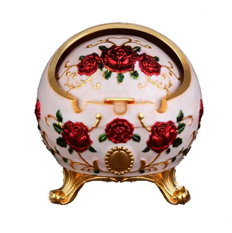 Пепельница золотистая/Серебристая в форме глобуса европейском стиле пепельница