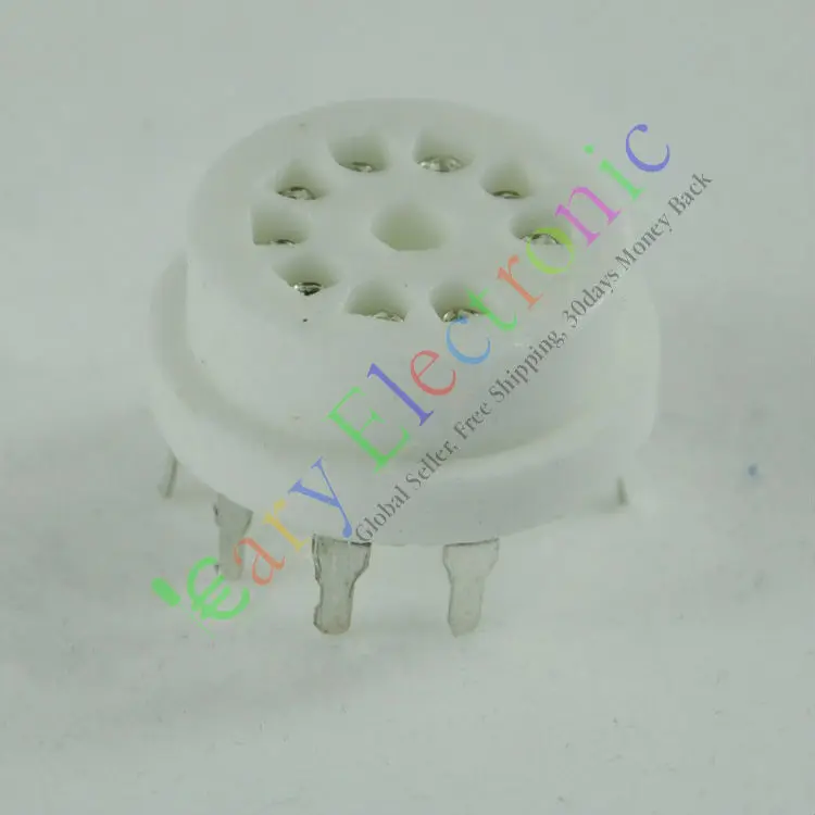 Опт и розница 4 шт. 9PIN PCB Керамические вакуумные трубки SOCKET SAVER для 12AU7 12AX7B ECC83 6D58