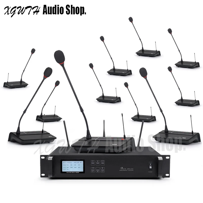 Цифровой беспроводной микрофон для конференц зала с 12 гусиной шеей|Микрофоны| |