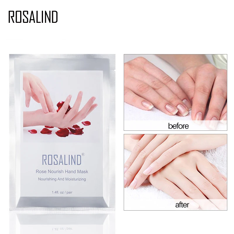 Отшелушивающая маска для рук ROSALIND 2 шт. = 1 пара уход за руками увлажнение спа