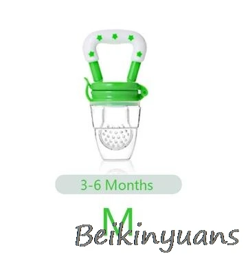 Green m Детские Соска свежая еда для фруктов, молока бутылочки для кормления учатся для кормления питья ручка прорезывания зубов соска - Цвет: Green m