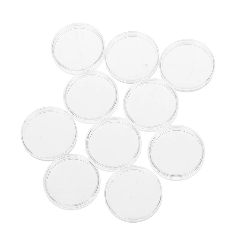 10pcs/pack Round Useful Transparent Coin Capsules Crafts Containers Diameter 26mm Storage/Collection Boxes Holders | Дом и сад