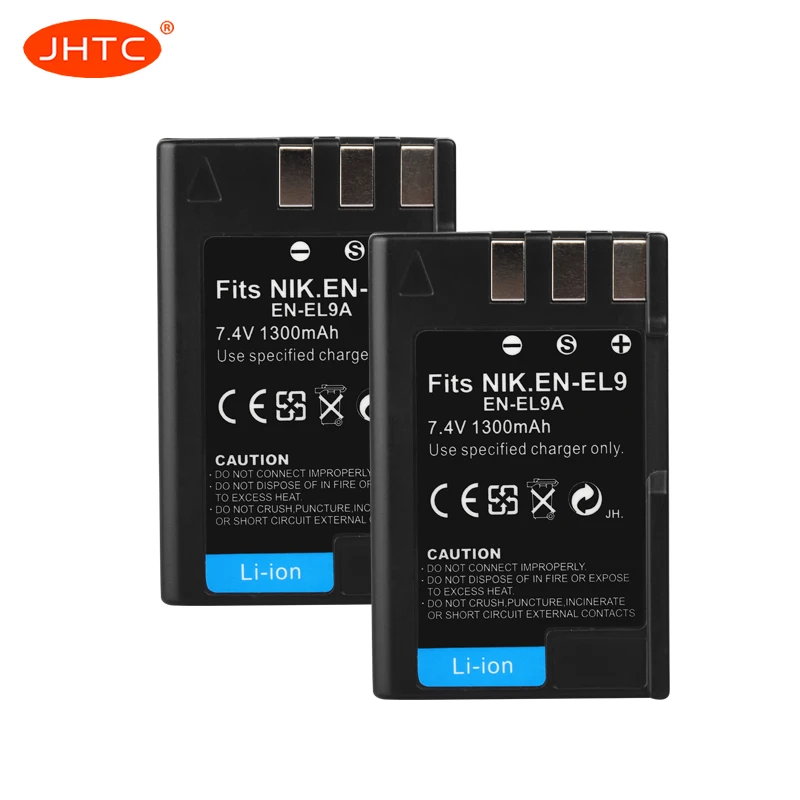 EN EL9 перезаряжаемая батарея 2pc Батарея 1300mAh + 1pc зарядное устройство для Nikon EL9a D40 D60