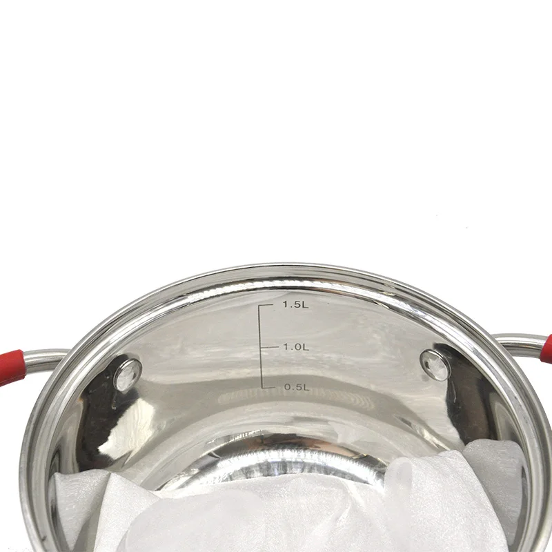 Кастрюля из нержавеющей стали для приготовления пищи с крышкой закаленного