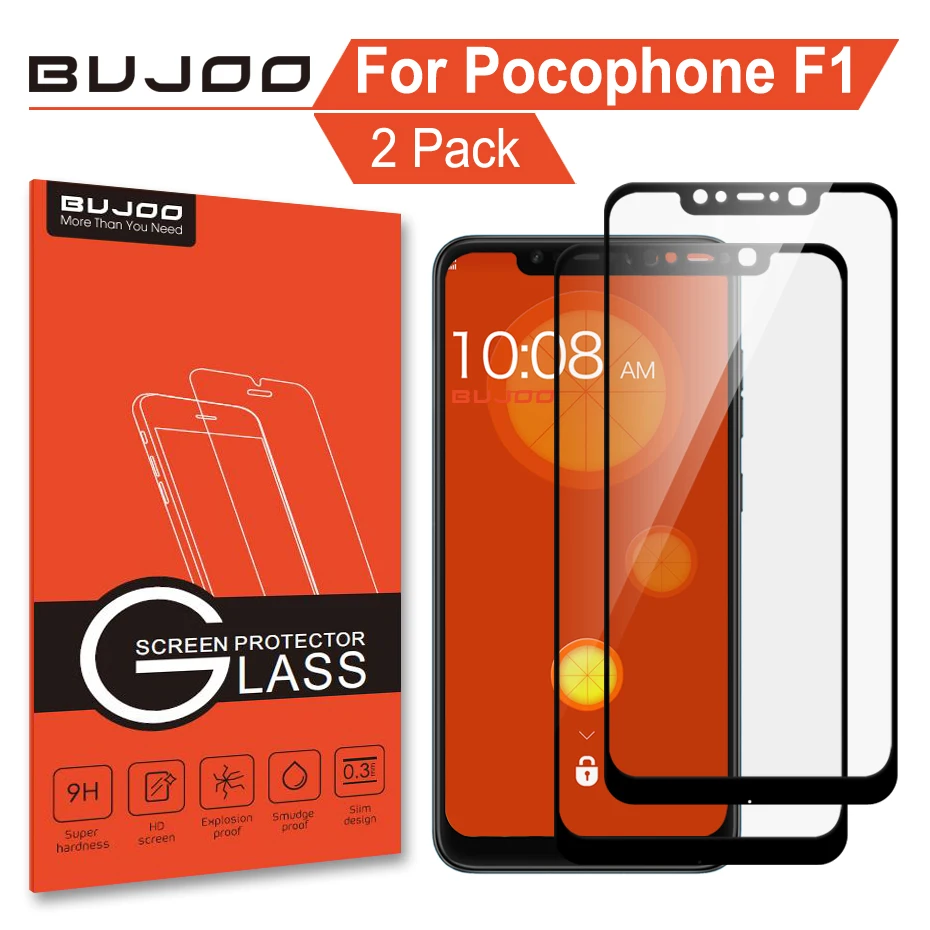 2 шт 100% оригинал BUJOO 2.5D 9H полное покрытие защита экрана закаленное стекло для Xiaomi