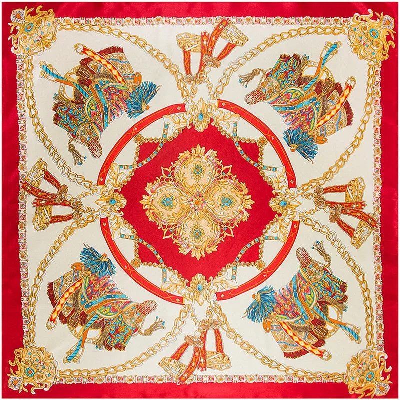 Роскошный брендовый квадратный шарф 90 см модные шарфы для женщин женский