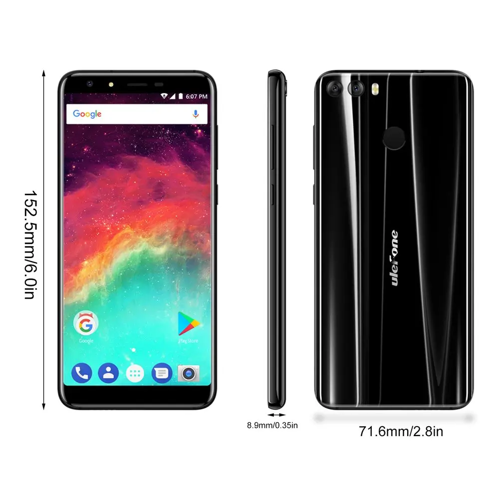 Ulefone Mix 2 смартфон 4G mtk6737 четыре ядра Android 7 0 ГБ + 16 5 дюймов HD 18:9 Дисплей 13MP двойной