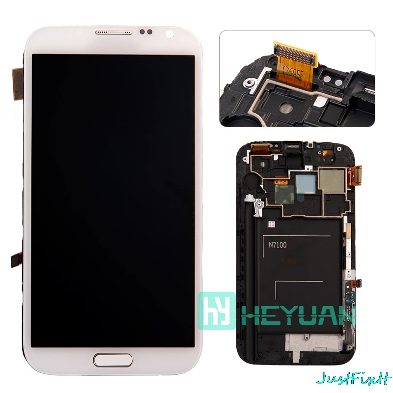 Для Samsung Galaxy Note 2 Note2 N7100 N7105 ЖК дисплей сенсорный экран дигитайзер сборка рамка