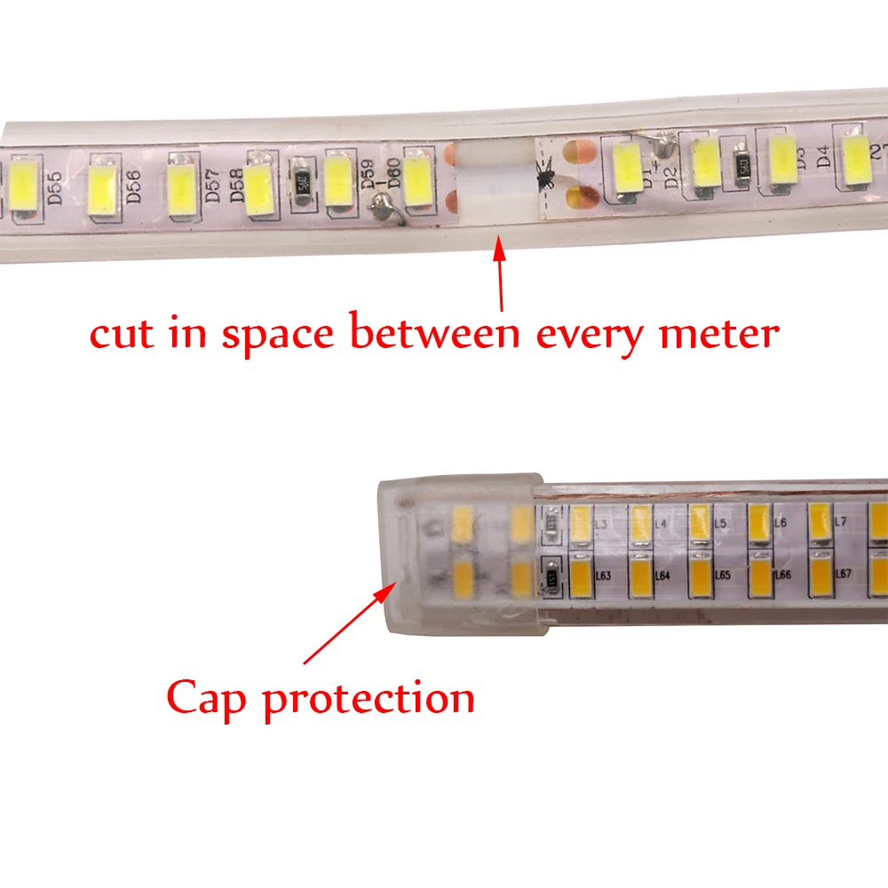 240 светодиодный s/m Светодиодные ленты SMD 5730 2835 5050 5630 220V 240V Водонепроницаемый светодиодный лента веревка светильник RGB теплый белый украшения дома светильник ing
