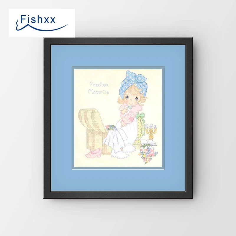 

Fishxx Вышивка крестом пакет стежка H197, милая мультяшная Девушка ручной работы