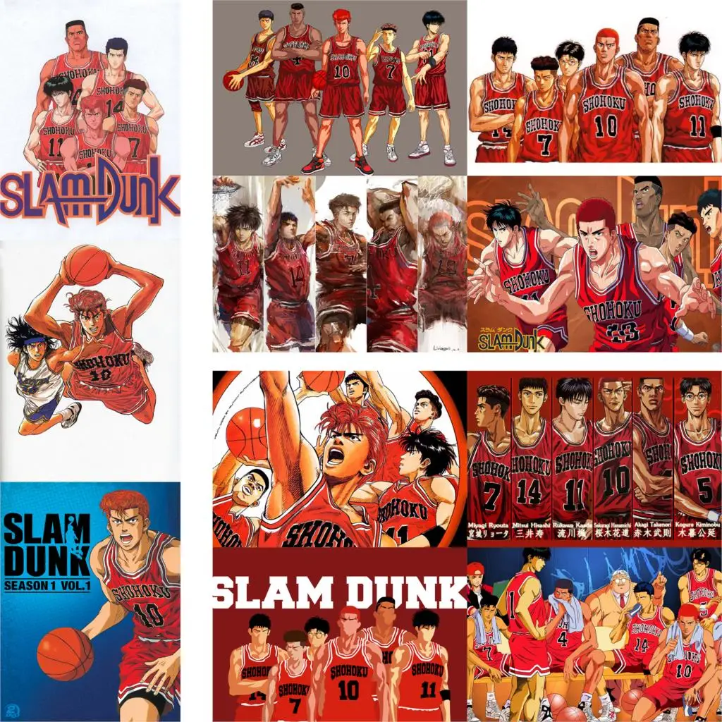 Slam Dunk плакаты наклейки на стену яркие цветные украшения для дома Бумага с белым