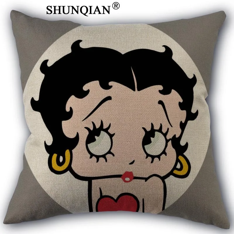 17 Высокая Качественный хлопок лен Betty Boop Подушки Детские случае свадебные декоративные Наволочки для дома Подушки Детские крышка a10.17 - Цвет: 17