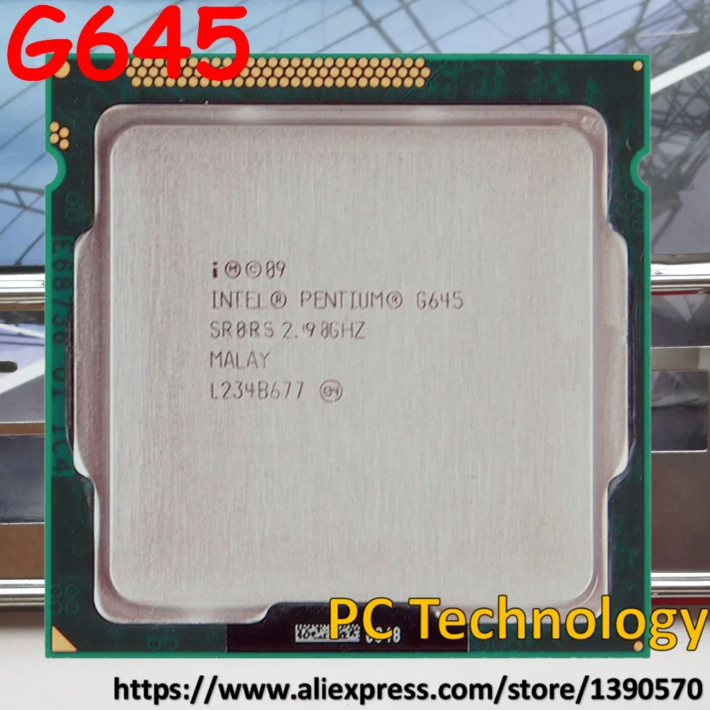 Оригинальный процессор Intel PENTIUM G645 2 9 ГГц 3M LGA1155 65 Вт Настольный двухъядерный