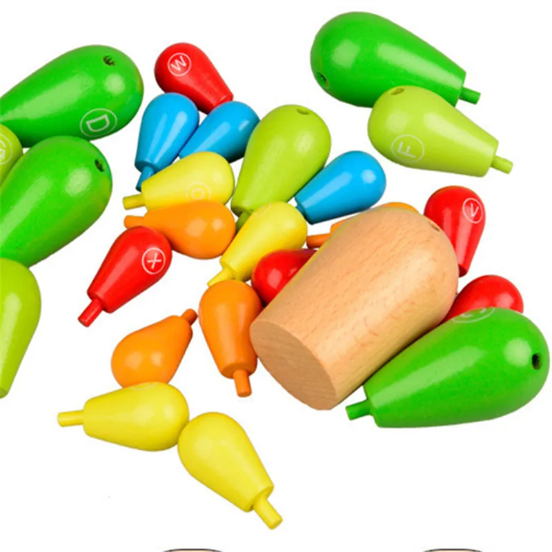 

New Arrival Educational Toys Letter Cactus Wooden Blocks Learning Kindergarten Children's Fight Inserted Toys Assemblage Jigsaws