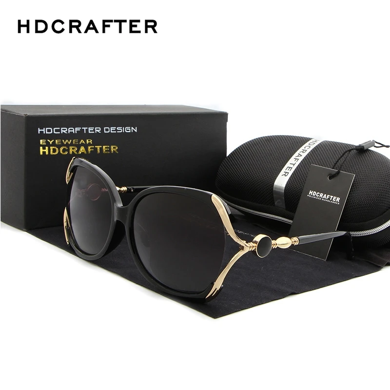HDCRAFTER Роскошные брендовые поляризованные солнцезащитные очки для женщин дизайнерские солнцезащитные очки «кошачий глаз» Для женщин oculos de sol с оригинальной коробкой
