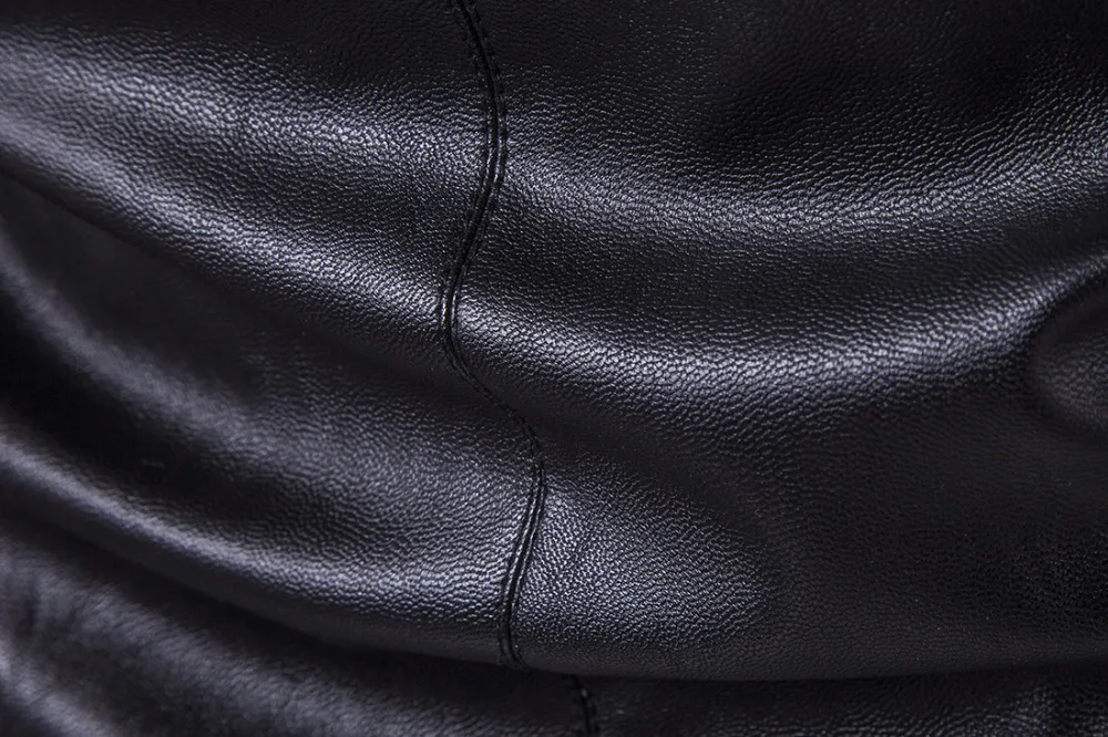 Куртка мужская кожаная с множеством карманов модная локомотивная куртка