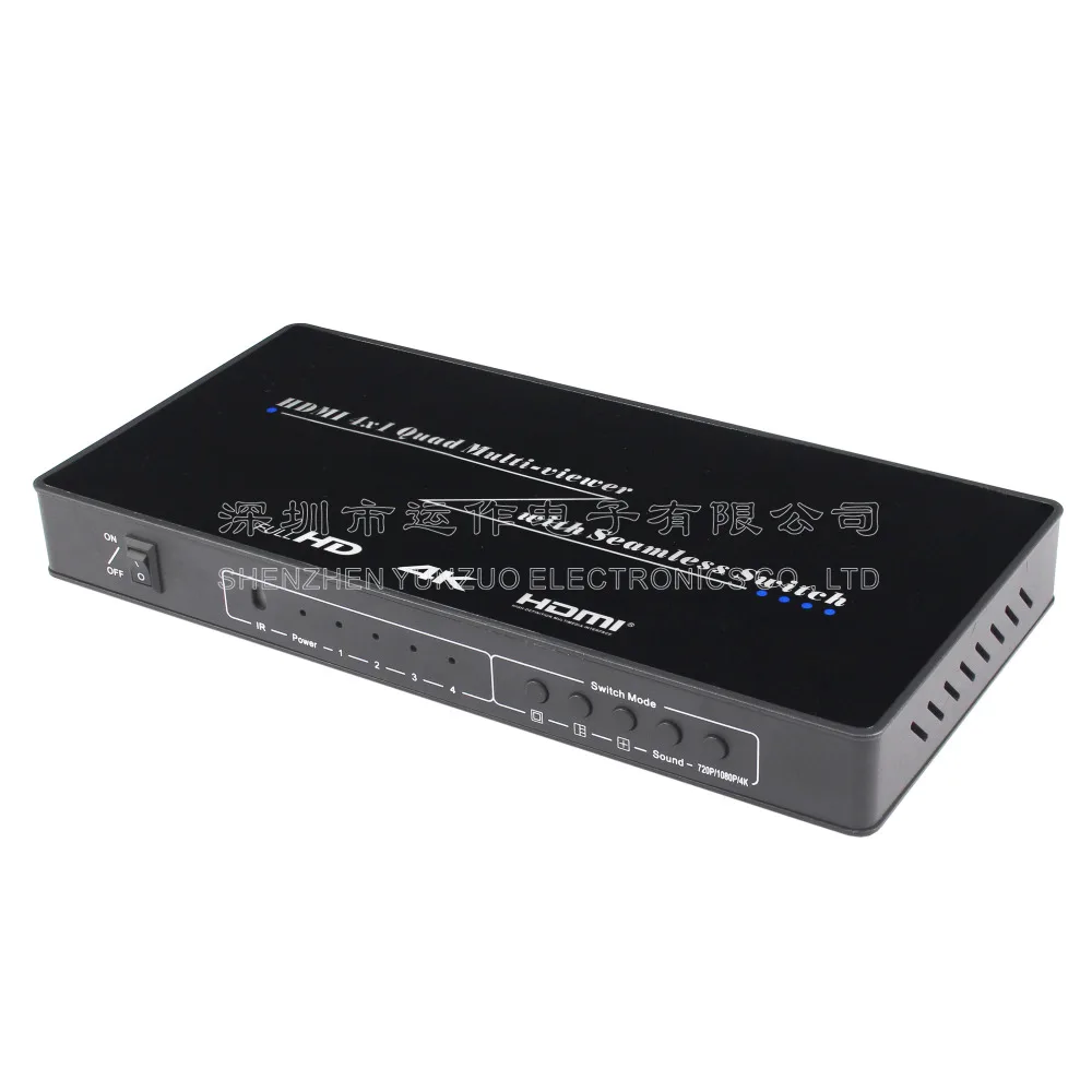 HDMI 4 picture splitter 4k HD multi-channel open DNF game in 1 out switch Multi-screen | Безопасность и защита