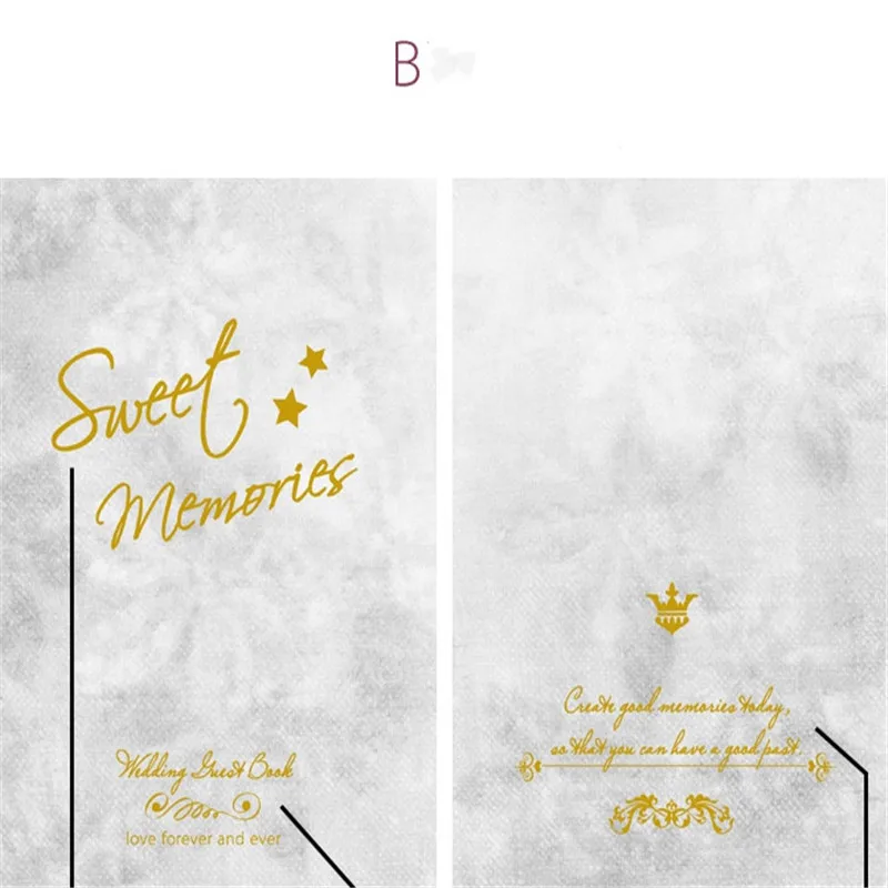 European Marble Pattern Organ Page Wedding Guest Book Business Event Personality Customization Graduation Signature Gift pa | Дом и сад