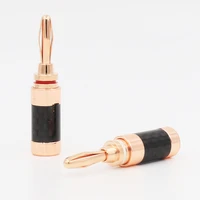 carbon fiber b446gr carbon fiber series rose gold plated banana connector for speaker cable