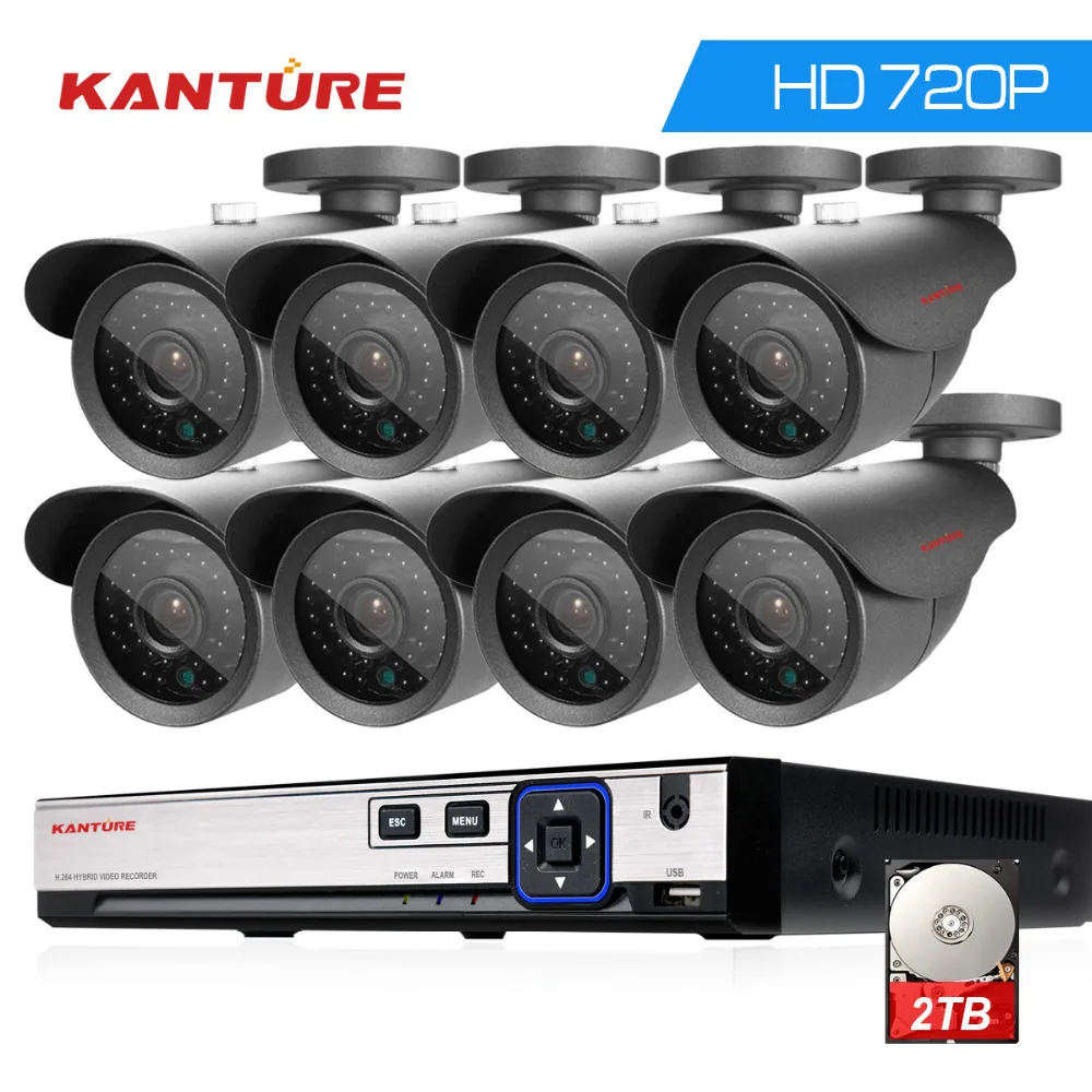 Камера видеонаблюдения KANTURE DVR 8 каналов HDMI 1080 P 720 1080*720 IP66 дюймов