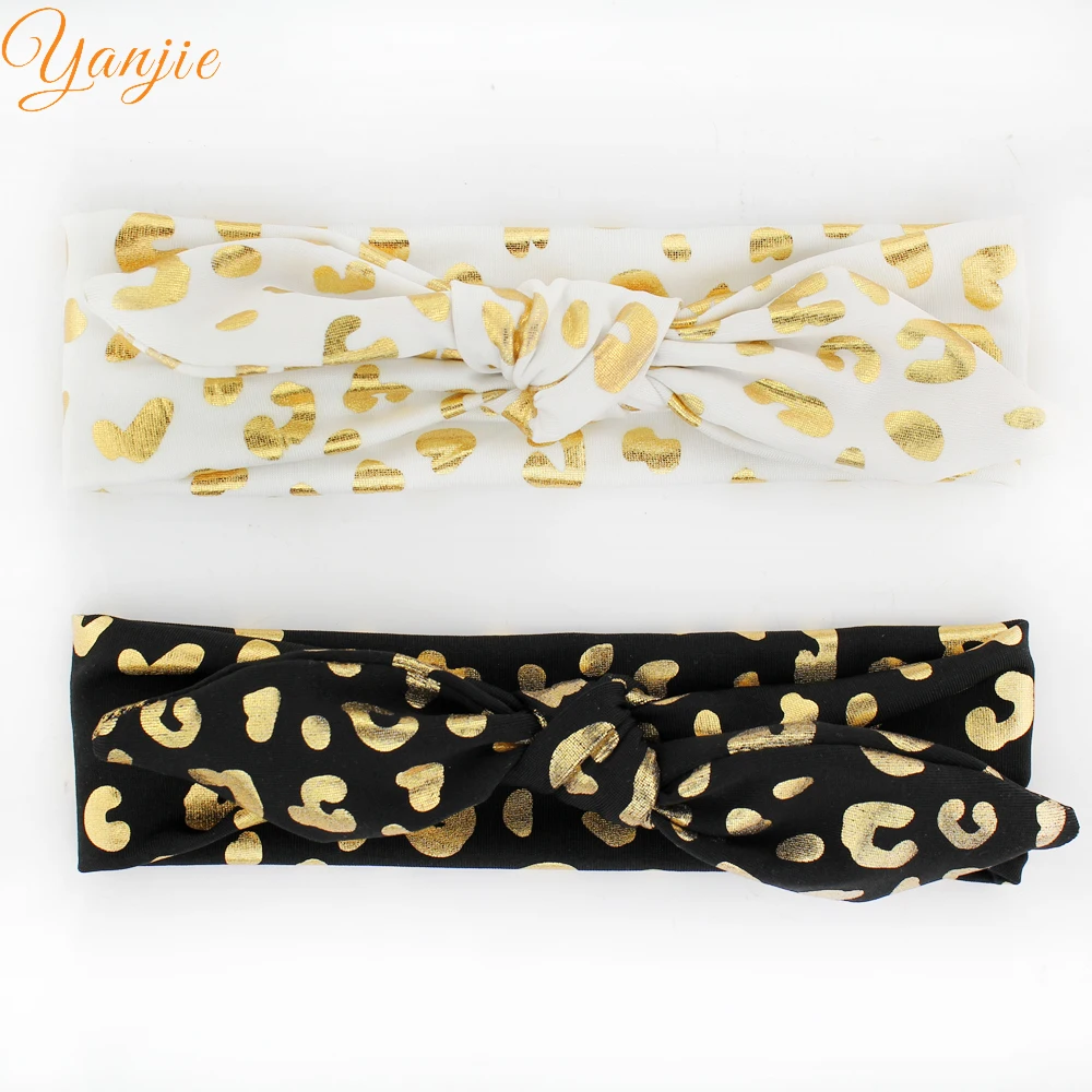 10 шт./лот Модная европейская эластичная повязка с кроликом и леопардовым принтом