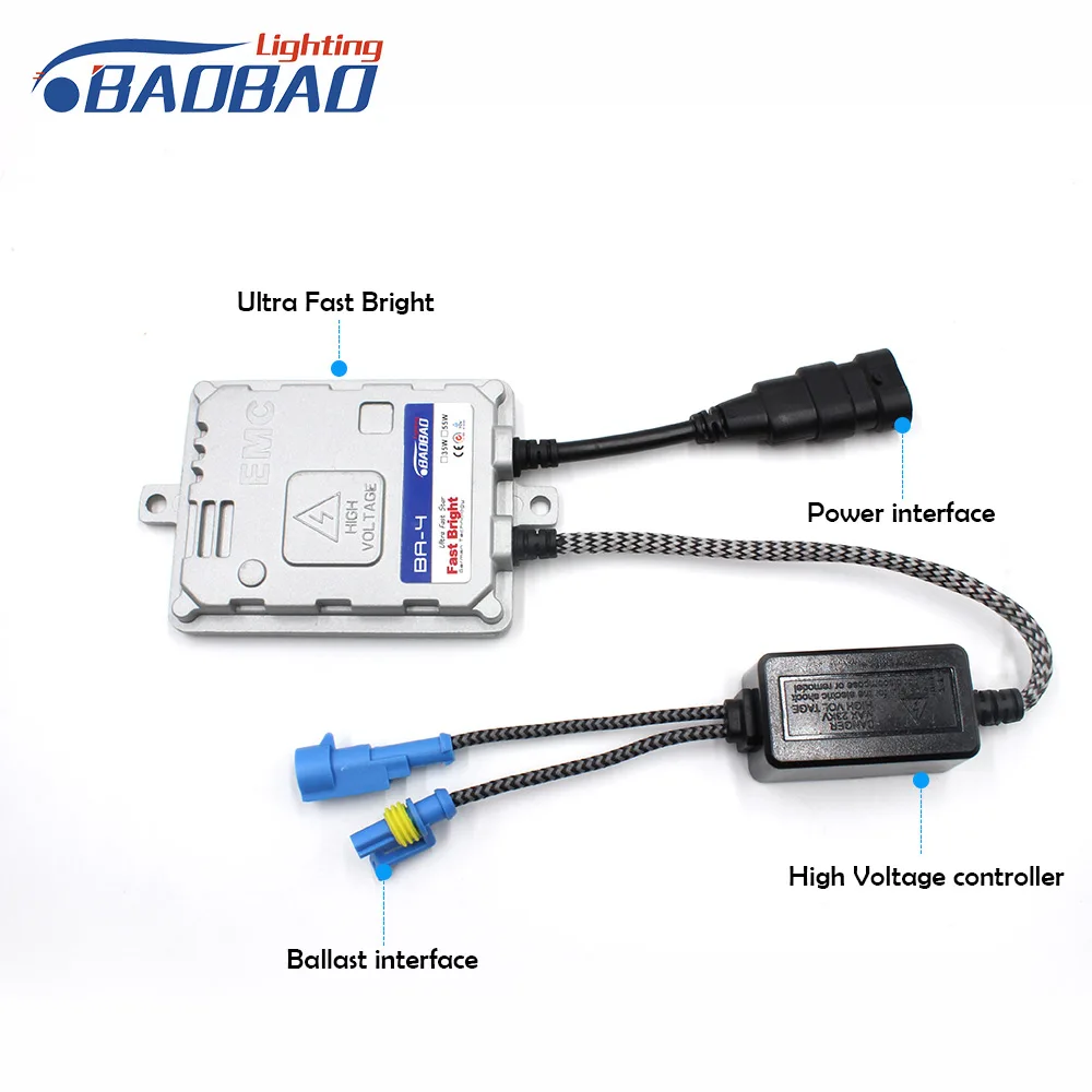 BAOBAO 35 Вт/55 Вт Ультра быстрый яркий автомобильный Xenon HID Балласт Ксенон балласт BA-4