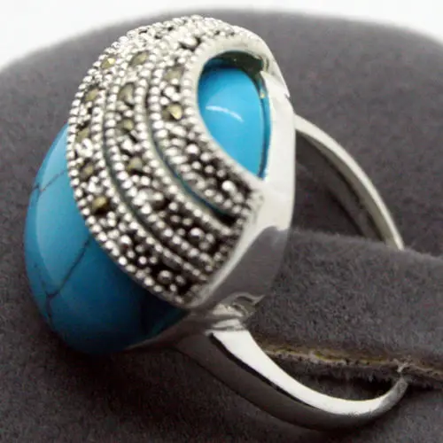 2 цвета красивый белый камень кошачий глаз опал марказит кольцо из стерлингового