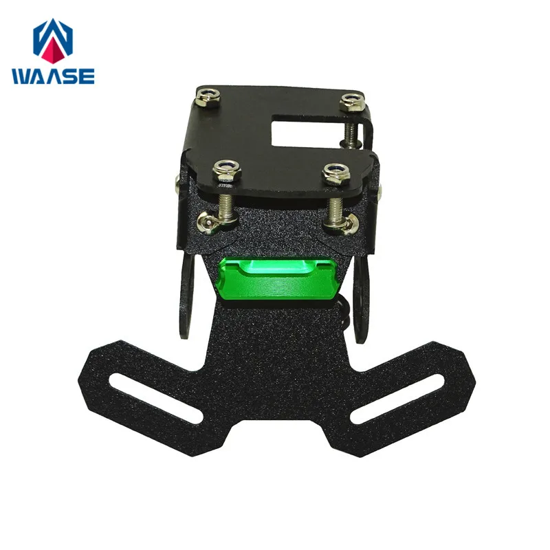 

waase For Kawasaki Z900 2017 2018 Motorbike License Number Plate Frame Holder Bracket with LED light