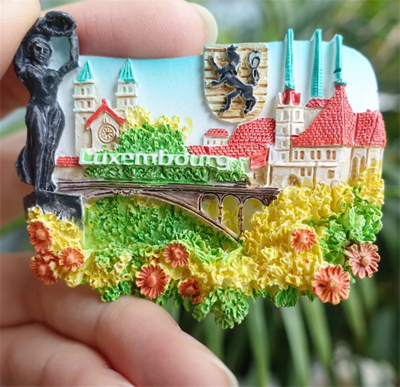 Магниты на холодильник в Люксембургском стиле Адольф мост альзетте долина