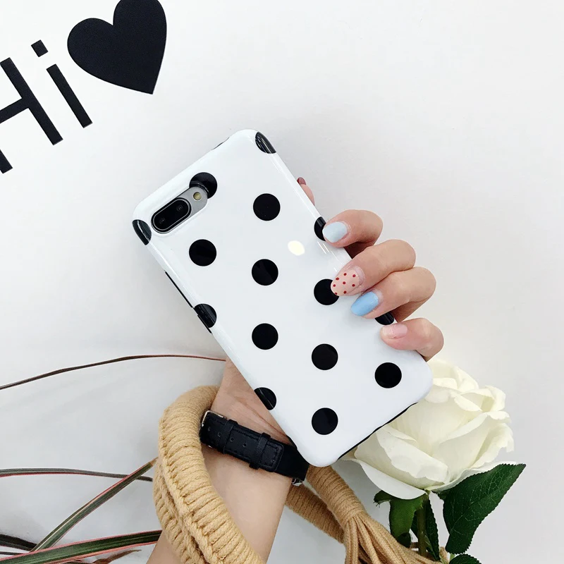 Fashion Polka Dots Case For Huawei P30 Pro P20 Lite Mate 20 Honor 10 V20 Nova 3i 3 4 P Smart Plus Black White Soft TPU Cover |