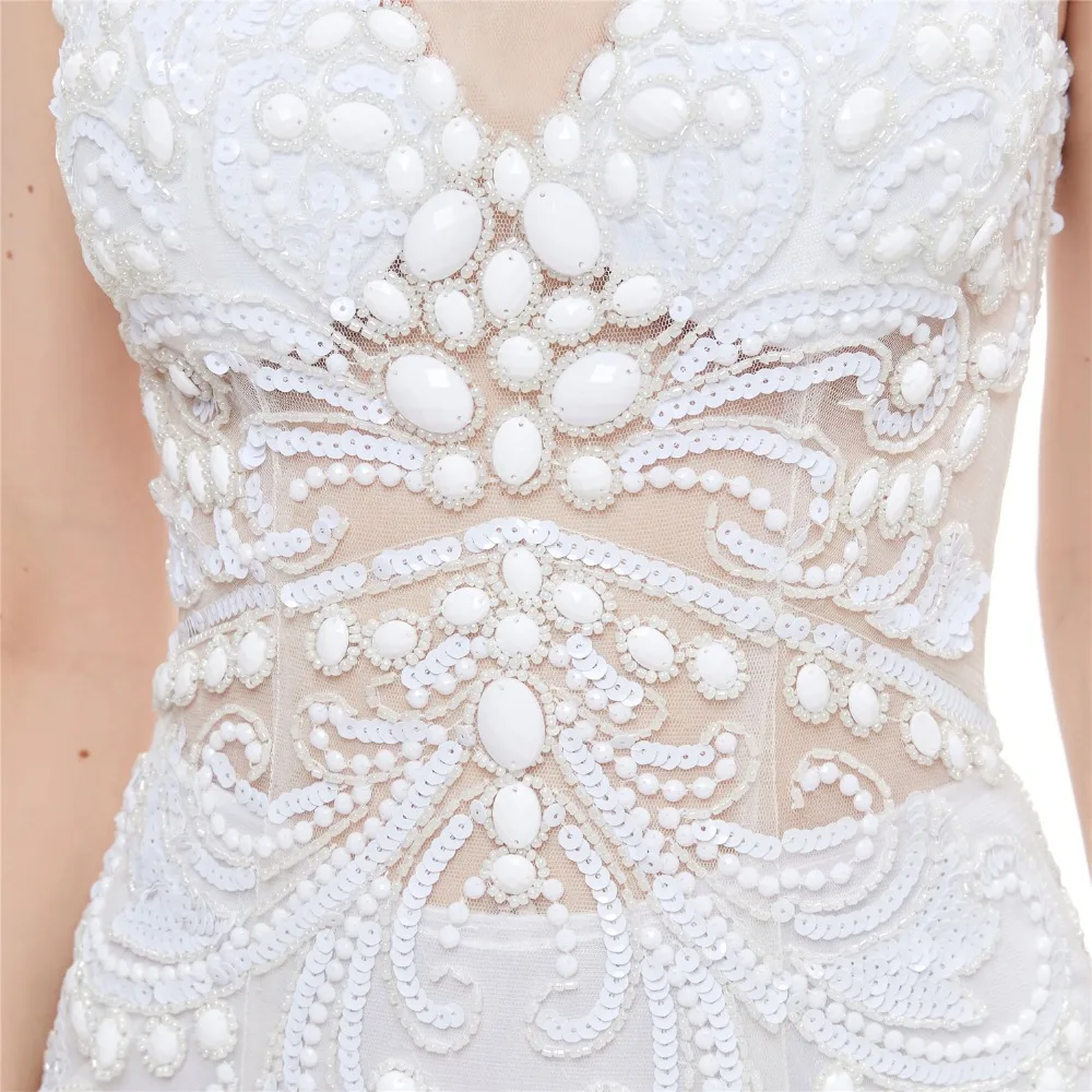 Роскошное белое вечернее платье Forevergracedress с рукавами крылышками и открытой