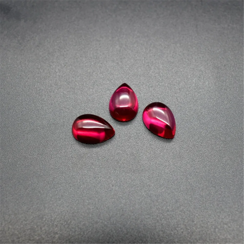 

Joanlyn Ruby Pear Shaped Cabochon Teardrop Cabochon Ruby Gem Multiple Sizes to Choose C42R