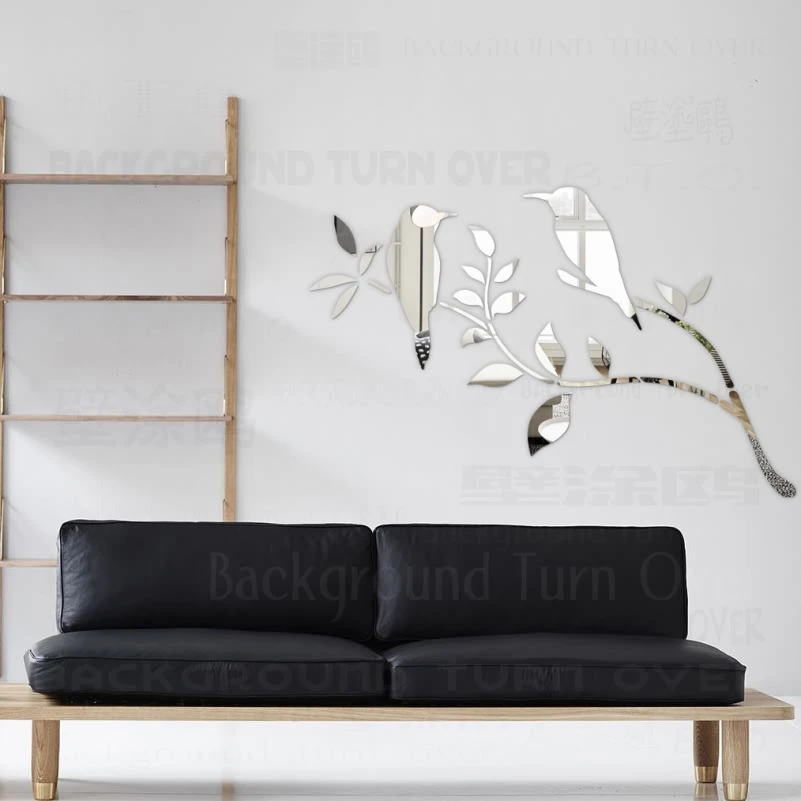 Изящные декоративные акриловые зеркальные 3D наклейки на стену в виде волшебника