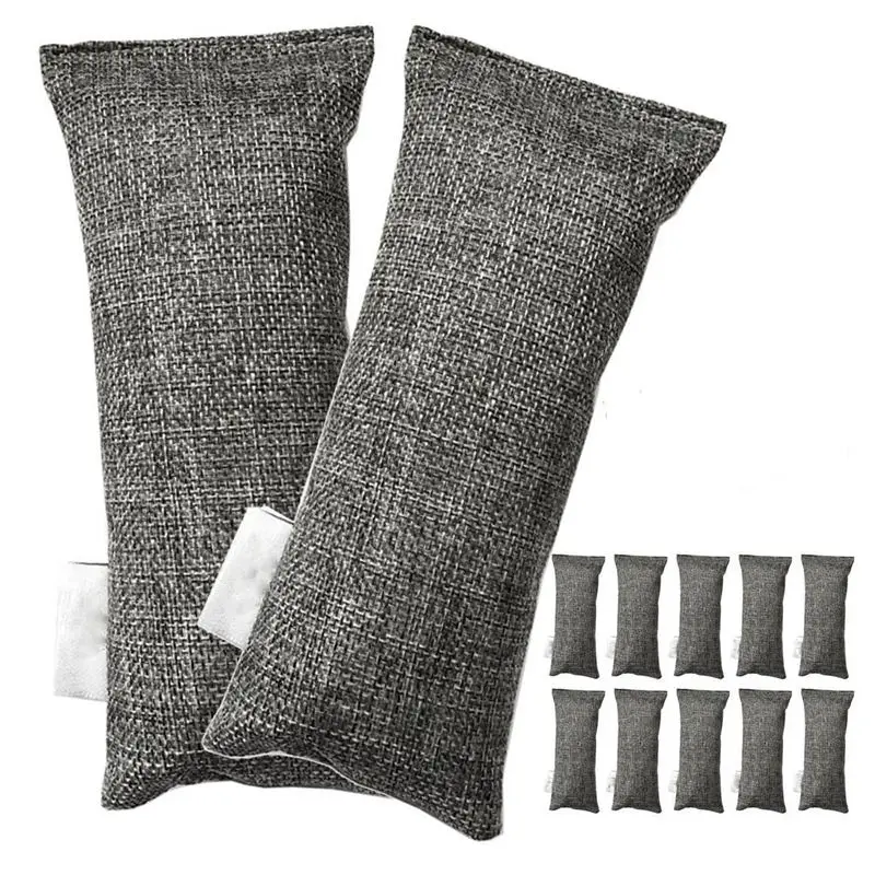 Dark Grey Качество 12 упаковок каждый мини бамбуковый уголь мешки натуральный очиститель воздуха, дезодорант для обуви и Устранитель запаха(упаковка из 12 мешков - Цвет: Dark Grey