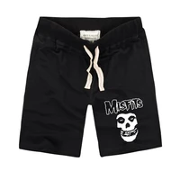 the misfits shorts high quality summer fashion skull printed mens casual fitness shorts cotton knit short pants plus size s 2xl