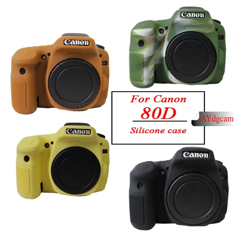 Приятный мягкий силиконовый чехол для видеокамеры Canon 80D камеры резиновый