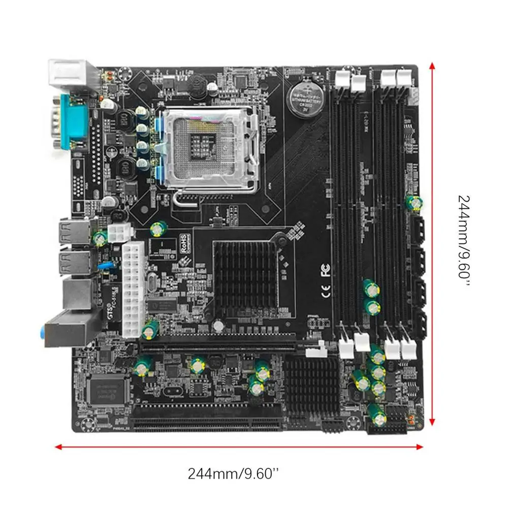 Материнская плата P45 для настольных ПК материнская LGA 771 775 двойная DDR2 с поддержкой