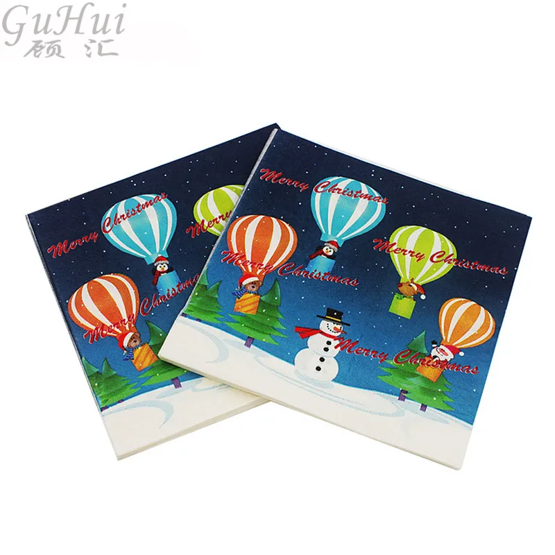 100 шт Красочные Воздушный шар Снеговик ткань для печати одноразовые бумажные