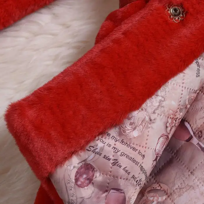 Luxury Faux Fur Girl Coats Fashion Winter Children Jacket for Girls Elegant Kids Parka Outerwear 3 4 5 6 7 8 9 10 Year Clothes | Детская