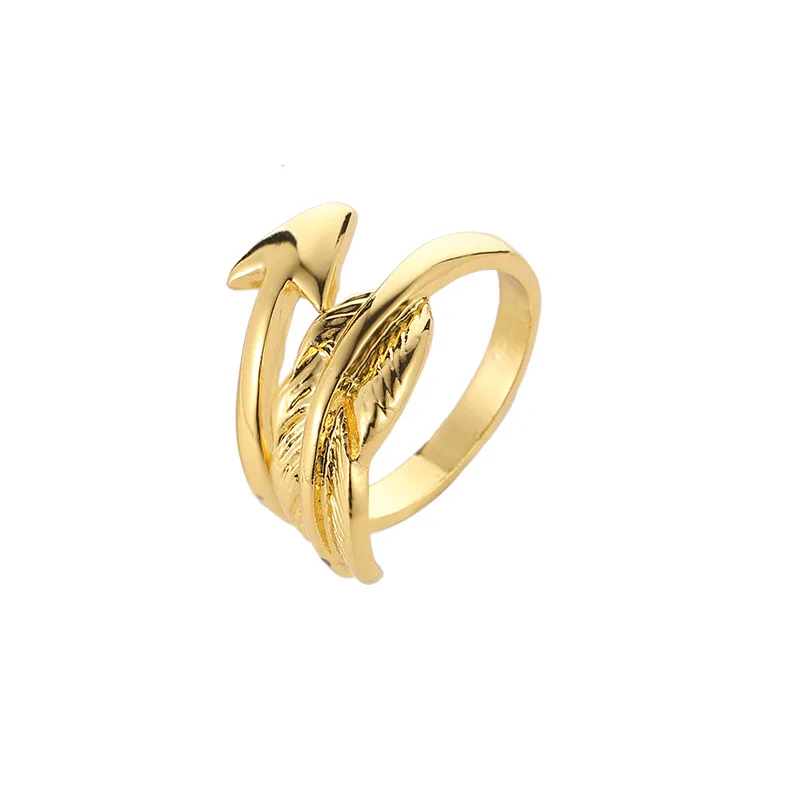 2019 Resizable Men Exquisite Women 1PC New Graceful Couple's Alloy Retro Allergy Free Adjustable Silvery Feathers Hot Sale | Украшения