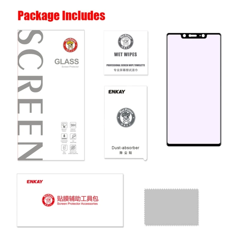 ENKAY Hat-Prince TPU Soft Edge 0.2mm 9H 3D Anti Blue-ray Full Screen Tempered Glass Film for Xiaomi Mi 8 &amp MI SE | Мобильные