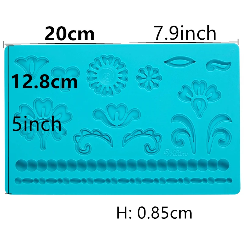 Wilton Damask силиконовая форма для помады и резинки украшения торта шоколадная